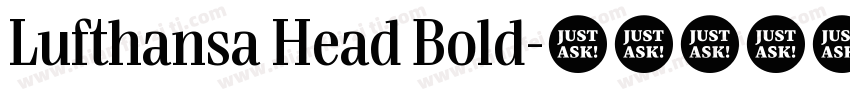 Lufthansa Head Bold字体转换